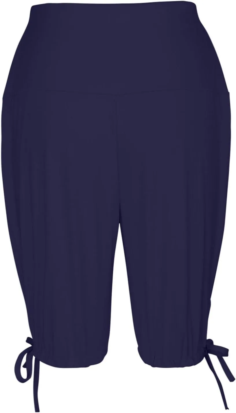 Petite Pants for Women Stretchy Workout Gym Training Summer Sports Activewear Pants Casual Athletic Side Tie Knot Half Pants