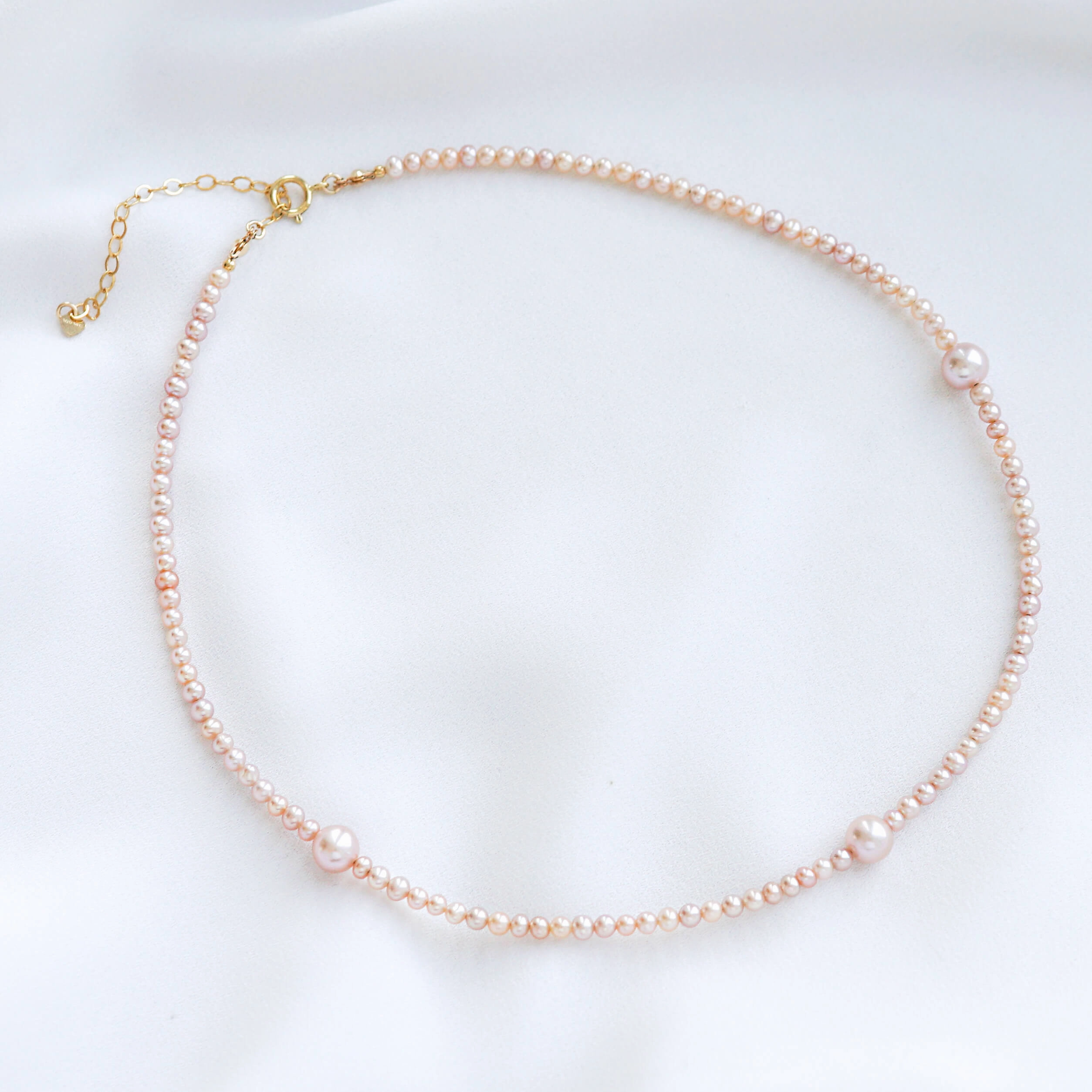 Petite Pearl Choker Interval Necklace