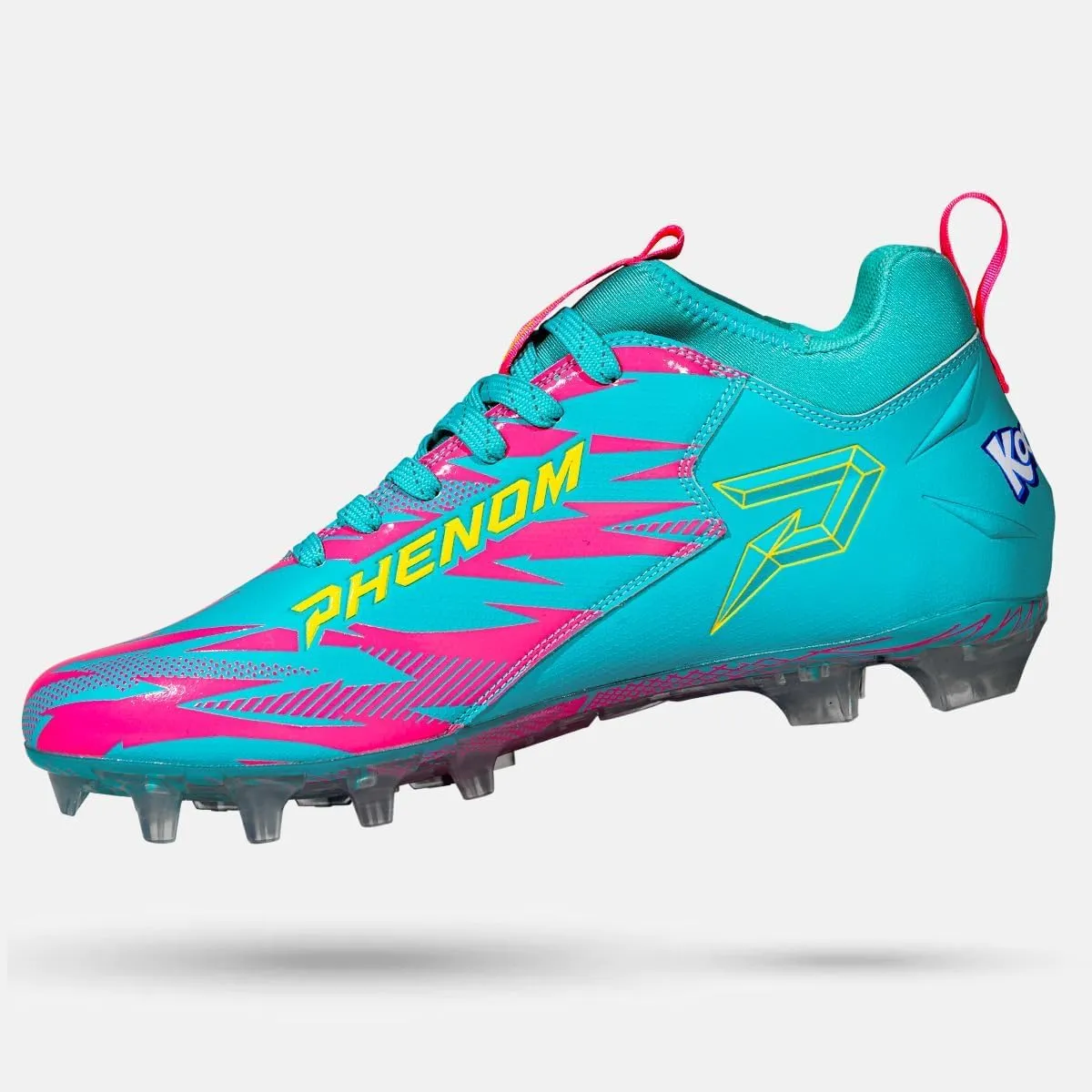Phenom Elite Kool-Aid Sharkleberry Fin Football Cleats – Quantum Speed Lightweight, Traction, and Style for Football, Lacrosse, and Rugby