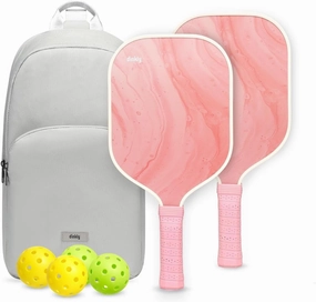 Pickleball Paddles Set of 2/4- USAPA Approved Graphite/Fiberglass Pickleball Racket, 2 Pickleball Rackets, 4 Balls and 1 Portable Carry Bag, Aesthetic Pickle Ball Set for Men Women Beginners