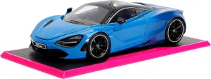 Pink Slips 1:24 W2 McLaren 720S Die-Cast Car w/Base, Toys for Kids and Adults(Blue)