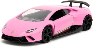Pink Slips 1:32 W1 Lamborghini Huracán Performante Die-Cast Car, Toys for Kids and Adults(Glossy Pink)