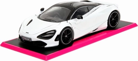 Pink Slips 1:24 W6 McLaren 720S Die-Cast Car w/Base, Toys for Kids and Adults(White)