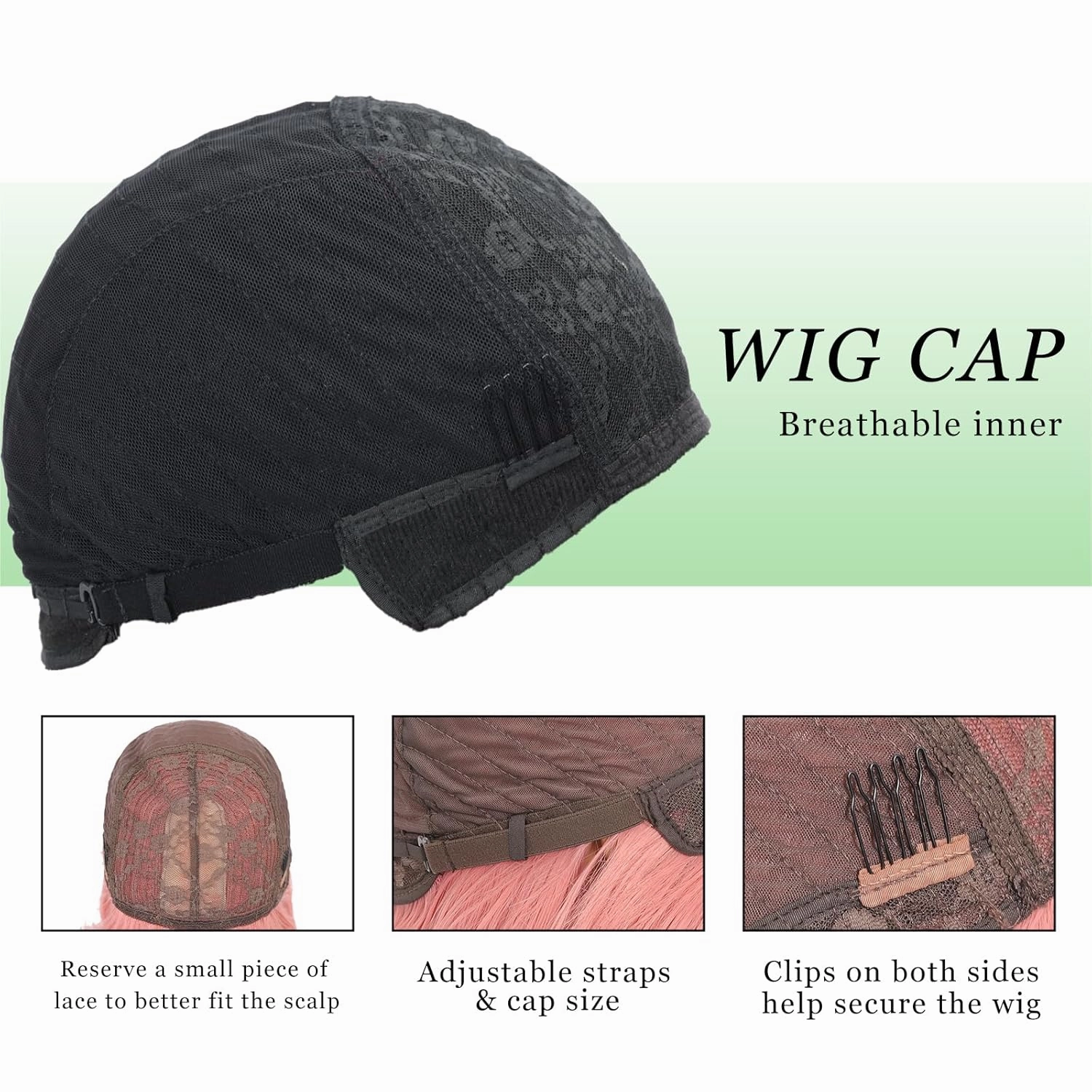 Pink Wigs With Bangs Natural Silky Soft Synthetic Heat Resistant Fiber Wigs For Women Natural Looking Hair Wig For Party Cosplay 24 Inches