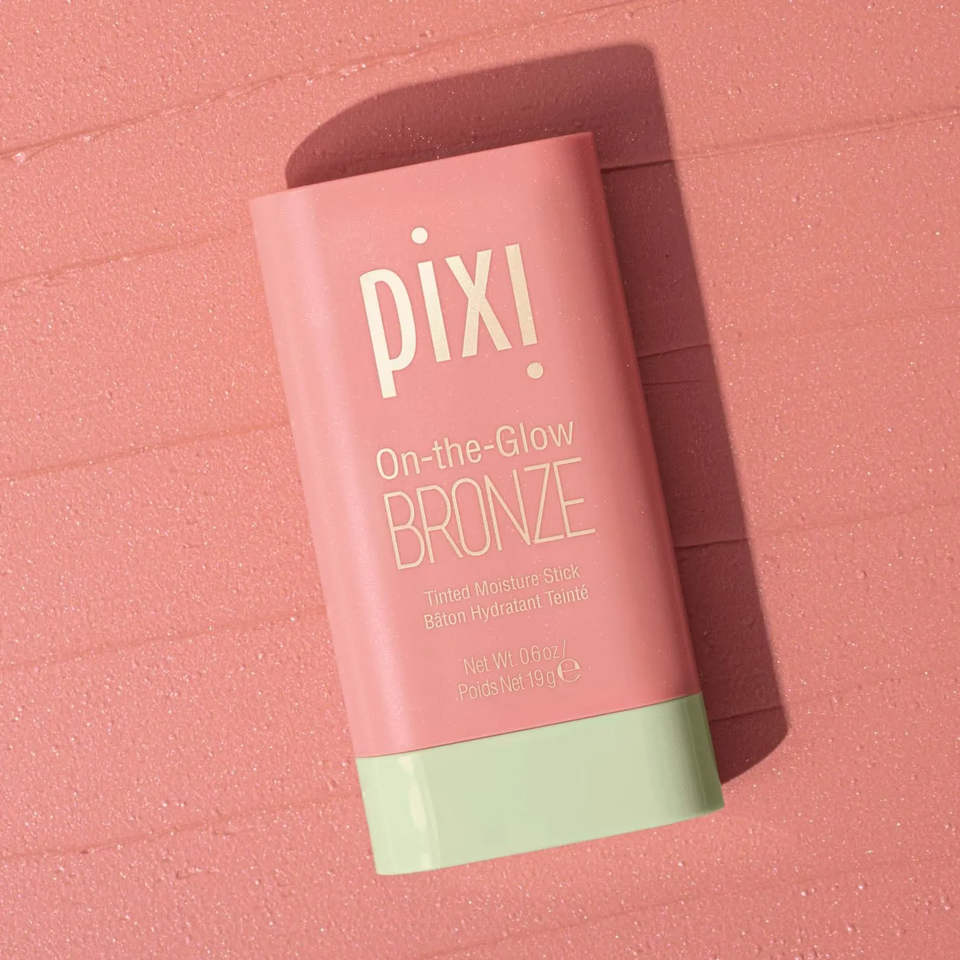 Pixi On-the-Glow Bronze - WarmGlow, Hydrating Tinted Moisture Bronzer Stick with Ginseng, Aloe Vera & Fruit Extracts, For Cheeks & Lips, 19g / 0.6oz, Paraben-Free