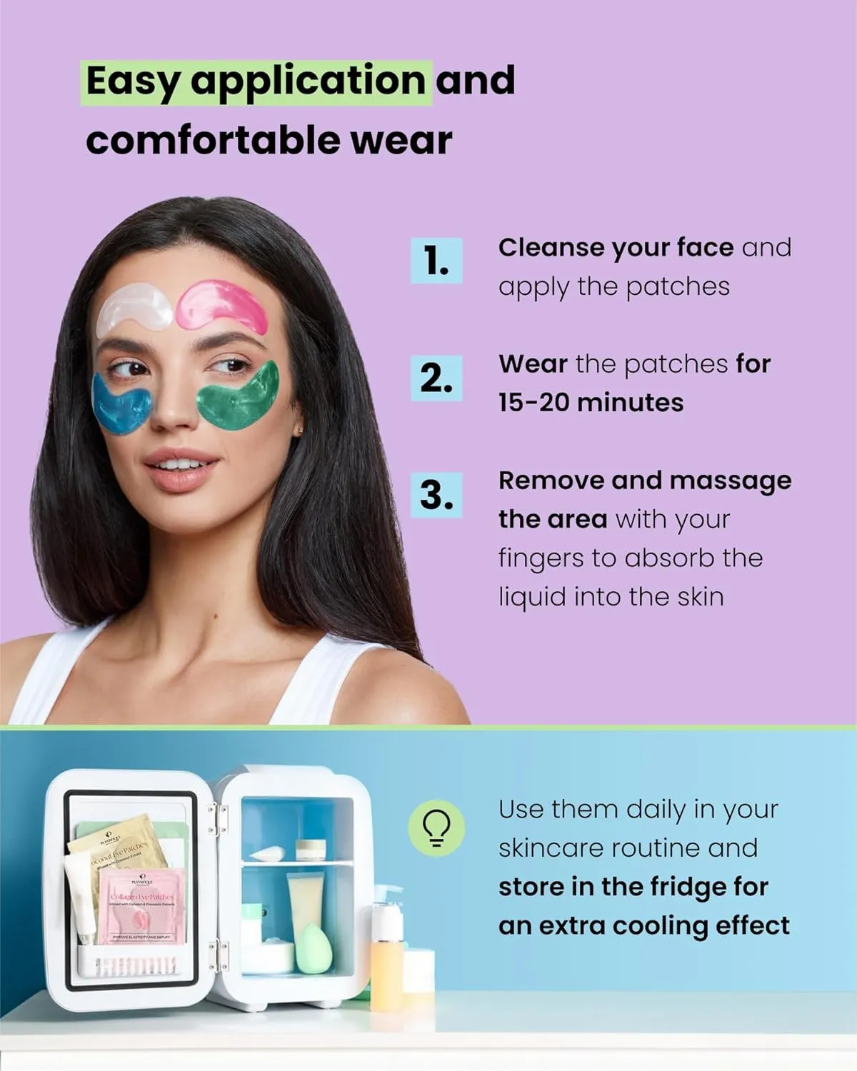 PLANTIFIQUE Superfood Under Eye Patches – 36 Pairs with Hyaluronic Acid for Dark Circles & Puffy Eyes – Anti-Aging Skincare Gel Mask, Gift for Women & Men