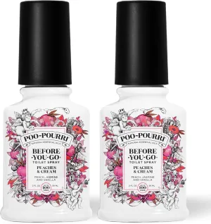 Poo-Pourri Peaches and Cream 2 Ounce Peach, Jasmine & Vanilla Pack of 2