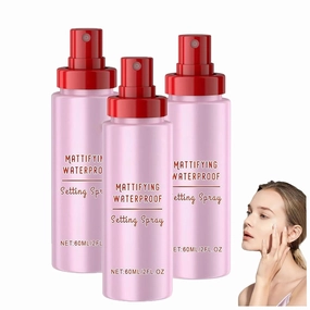 Powder Melt Glass Setting Spray, Powder Melt Setting Spray, Hydrating, Ultra-Smooth Finish- Size SettingSpray, Makeup Wear Up To 12 Hours (3pcs)