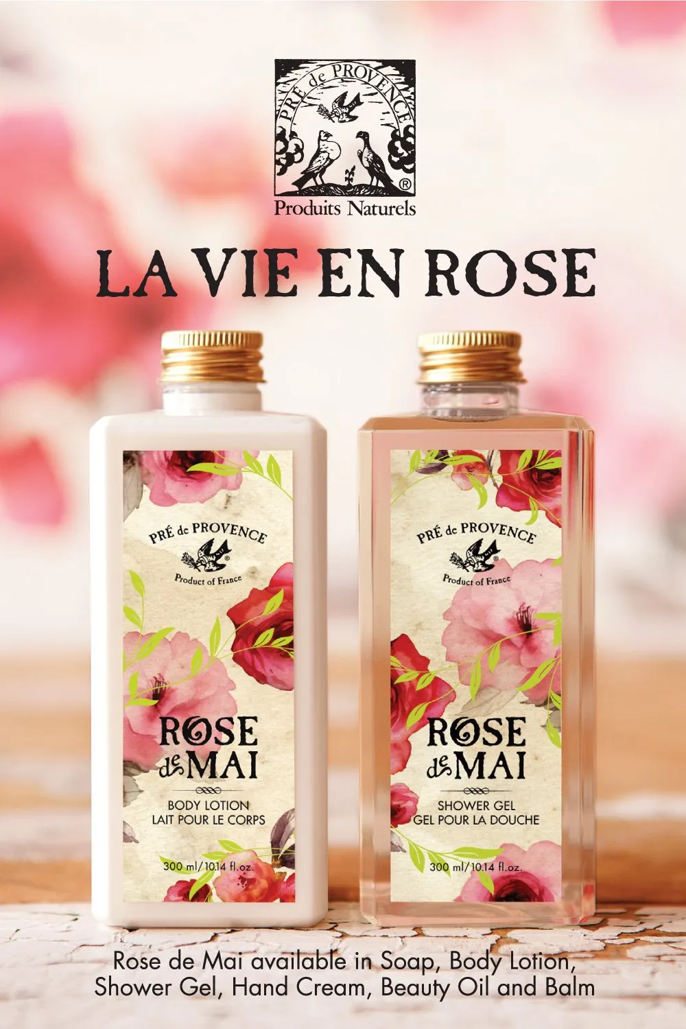 Pre de Provence Versatile, Radiant, Massage Dry Body Oil - Rose De Mai, 1.0 Fl Oz