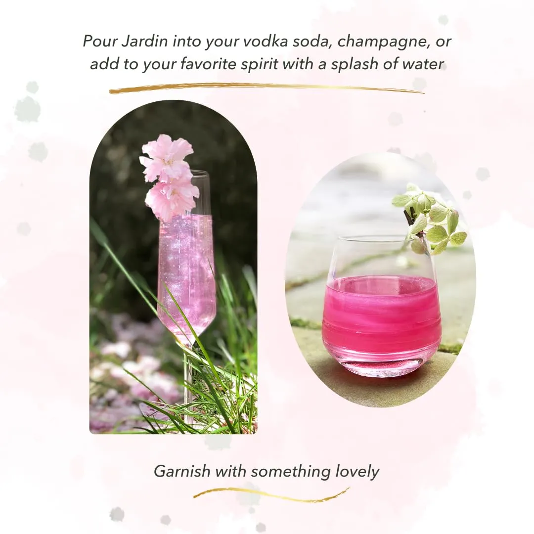 PREMIUM Rose Keto Mocktail Drink Mix, Alcohol Free, Skinny, Sugar Free Cocktail Mixers - Rose Water for Mocktails - Aromatic and Floral, Drink Glitter - (25.4 Fl Oz)