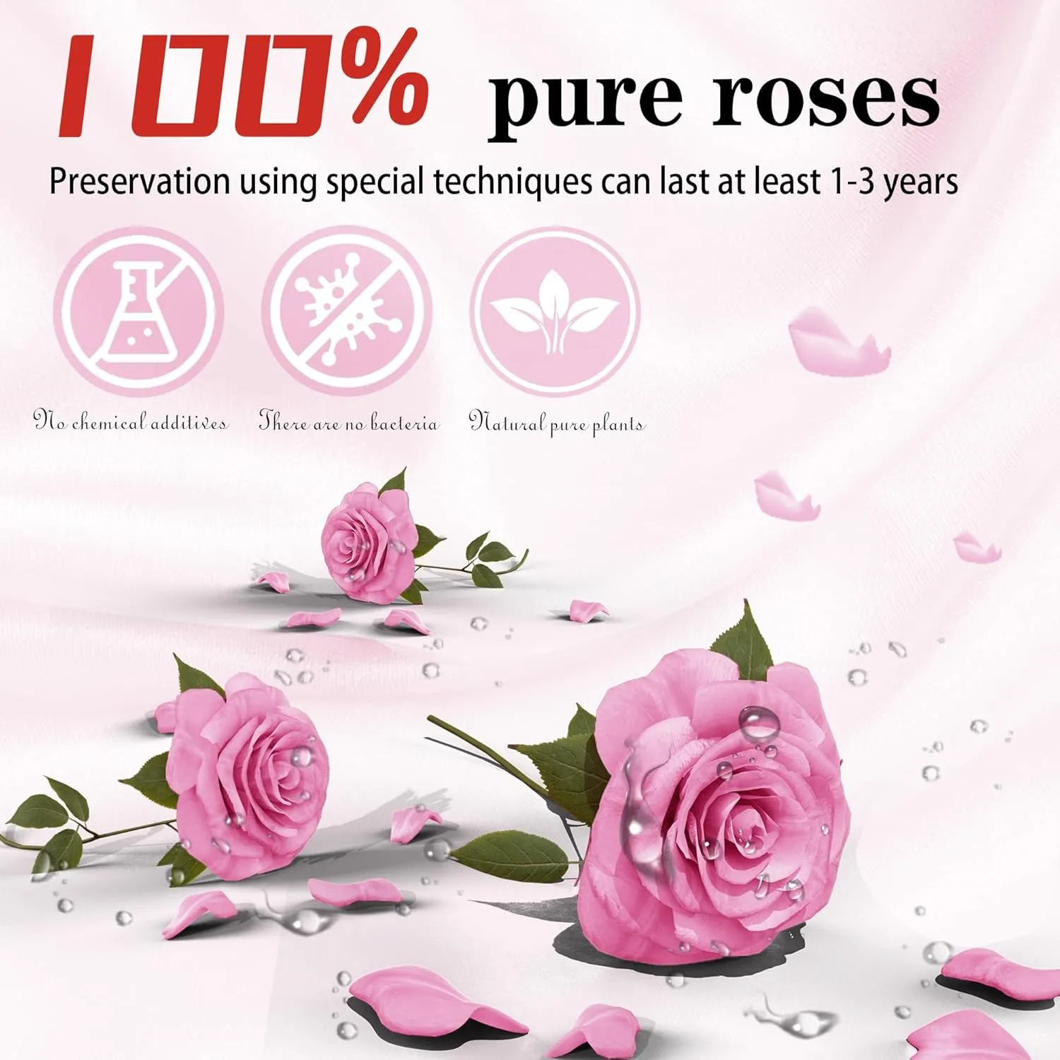 Preserved Roses in A Box, 7-Piece Forever Flowers Roses Eternas, That Last Up to 5 Years, A Long Lasting Rose Gift for Her, Mom, Wife, Mother's Day, Valentine's Day, Christmas, Birthday