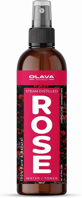 Pub Pure Rose Water - 100% Pure and Natural Steam Distilled Gulab Jal Face Toner - Rose Water Spray for Face - Rose Face Mist - Rose Water Toner for Glowing Skin - 200 ml