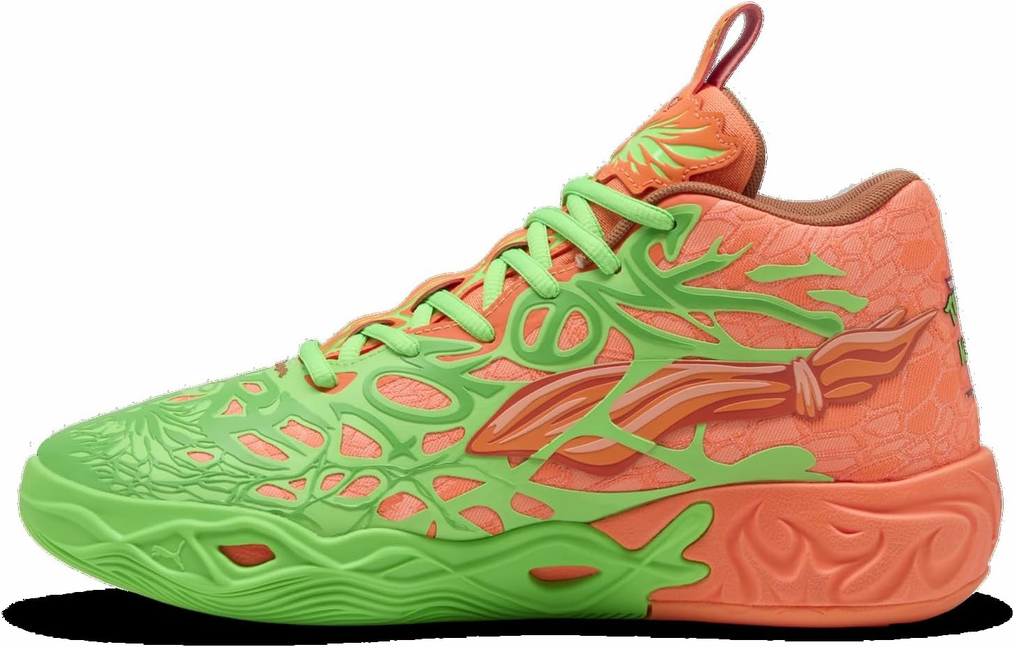 Puma MB.04 TMNT L&M - Men's (Fluro Green PES/Bright Aqua/Orange)