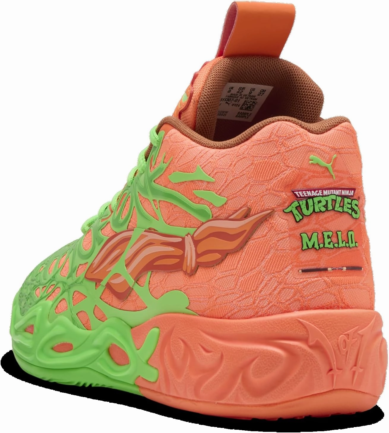 Puma MB.04 TMNT L&M - Men's (Fluro Green PES/Bright Aqua/Orange)
