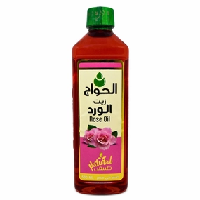 Pure & Natural Rose Oil Cold Pressed Al Hawaj Elhawag El Hawag Original for Body And Hair (1 Pack = 16.9 oz / 500 ml) زيت الورد