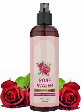 Pure & Natural Rose Water/Skin Toner Mist Spray - 200Ml - Steam Distilled - Gulab Jal - Alcohol & Chemical Free