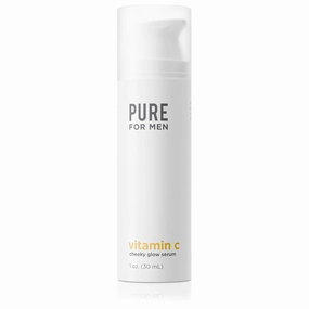 Pure For Men Gold Vitamin C Serum | Vegan, Nourishes, Brightens, and Hydrates for Radiant, Youthful Skin from Cheek to Cheek | Essential Oils & Ascorbic Acid | 1 oz.
