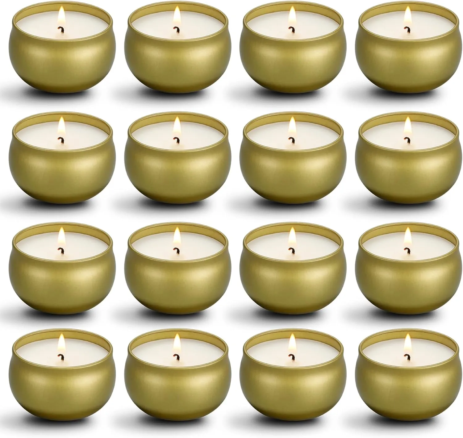 qinxiang Scented Candles Gifts Set,16 Pack Natural Soy Wax Travel Tin Jar Candles for 2.5 OZ Aromatherapy Candles for Family Gatherings, Festive Candles