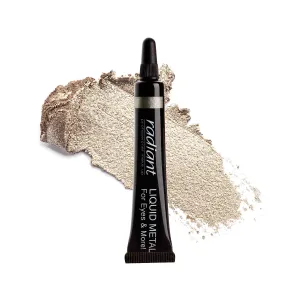 Radiant Professional Liquid Metal Eyeshadow For Eyes & Lips, Waterproof Liquid Shadow for Intense Color & Long Lasting Effect, Fast Drying Smudge Proof Metallic Pigment, 0.23 ounces (01)
