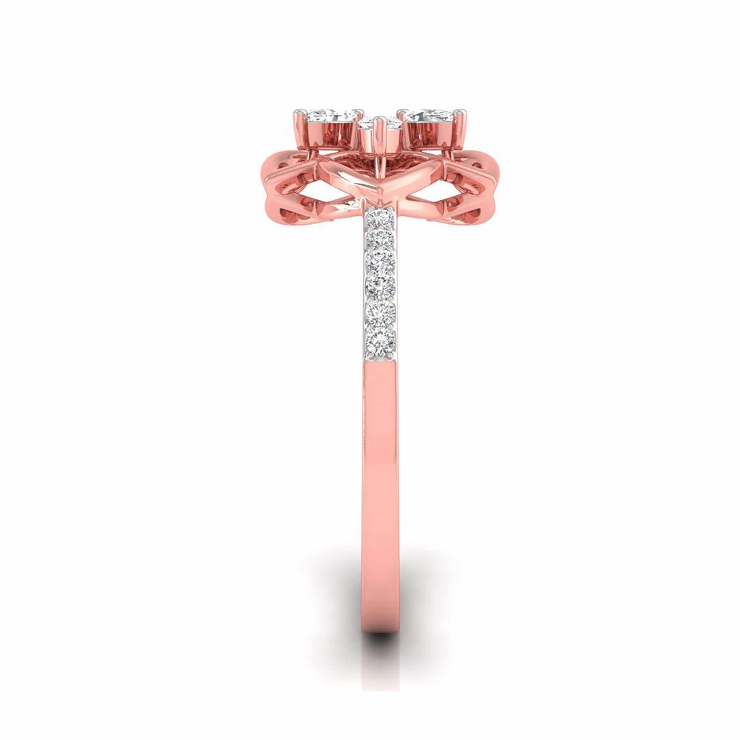 Radiant Blossom Diamond Ring