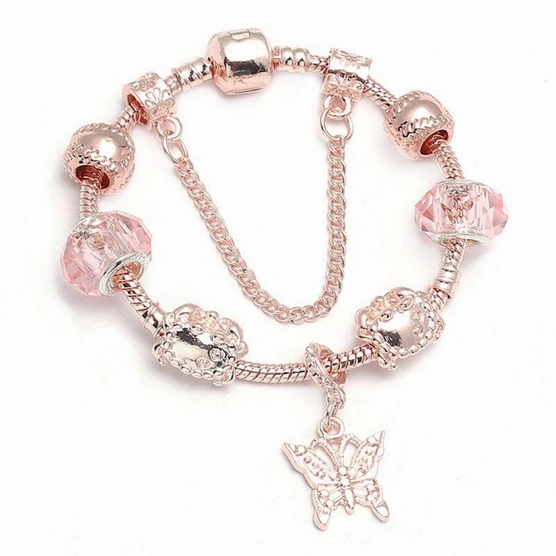 Radiant Rose Gold Charm Bracelet