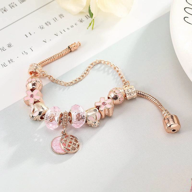 Radiant Rose Gold Charm Bracelet