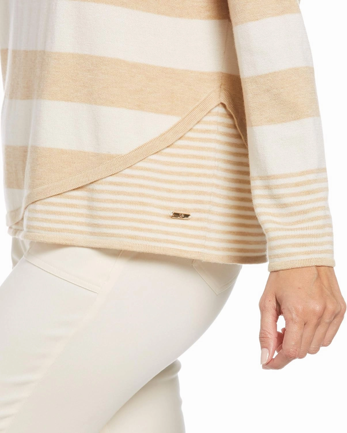 Rafaella Women's Fine Gauge Bold Stripe Sweater