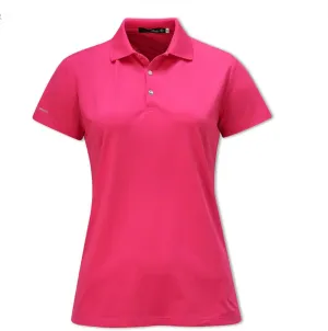 Ralph Lauren RLX Golf Women's Short Sleeve Pique Polo, Bright Pink, 2XL