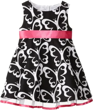Rare Editions Little Girls' Butterfly Print Woven Dress