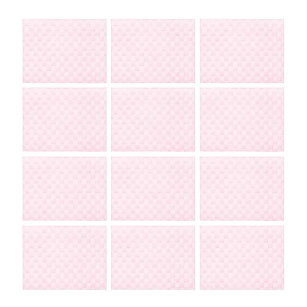 Rectangular Placemat Bundle (Pastel Rose, Set of 12) (12 Items)