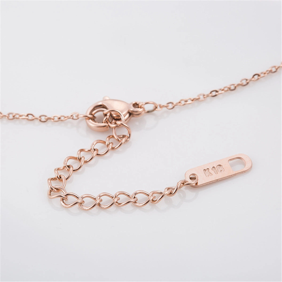 Red & 18K Rose Gold-Plated Heart Pendant Necklace