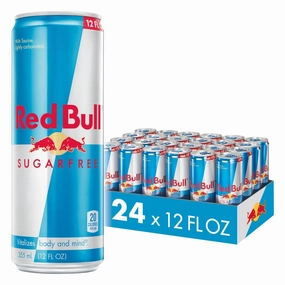 Red Bull Sugar Free Energy Drink with 114mg Caffeine plus Taurine & B Vitamins, 12 Fl Oz, Pack of 24 Cans