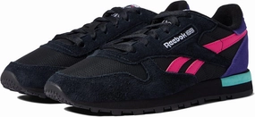 Reebok Classic Leather Black/Proud Pink/Bold Purple 6.5 B (M)