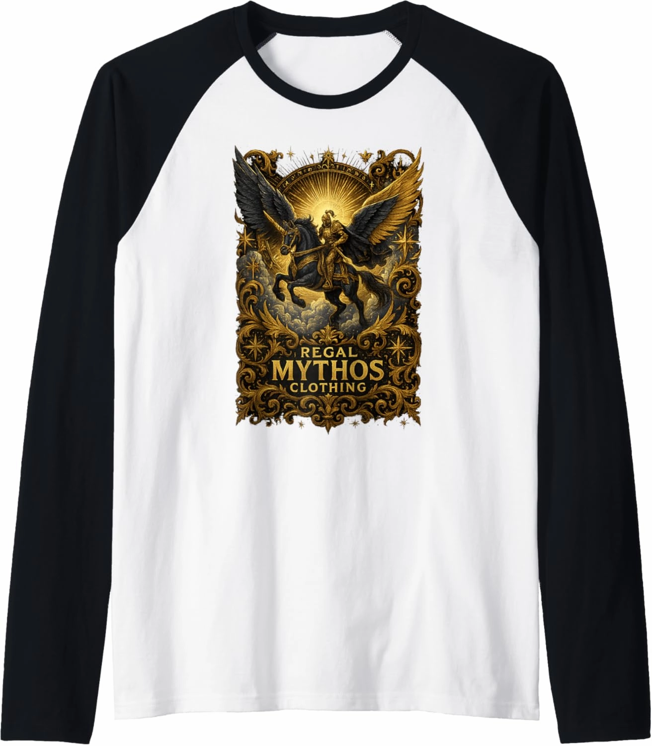 Regal Mythos Clothing: Celestial Rider Raglan Baseball Tee