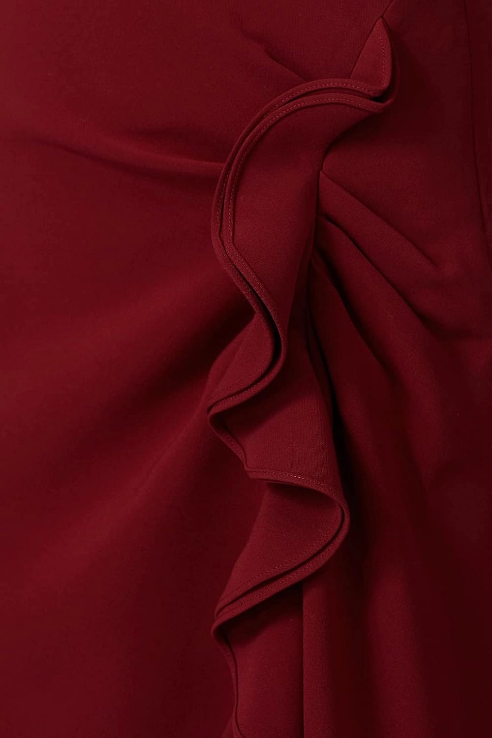 Rent The Runway Pre-Loved Red Ruffle Side Slit Skirt