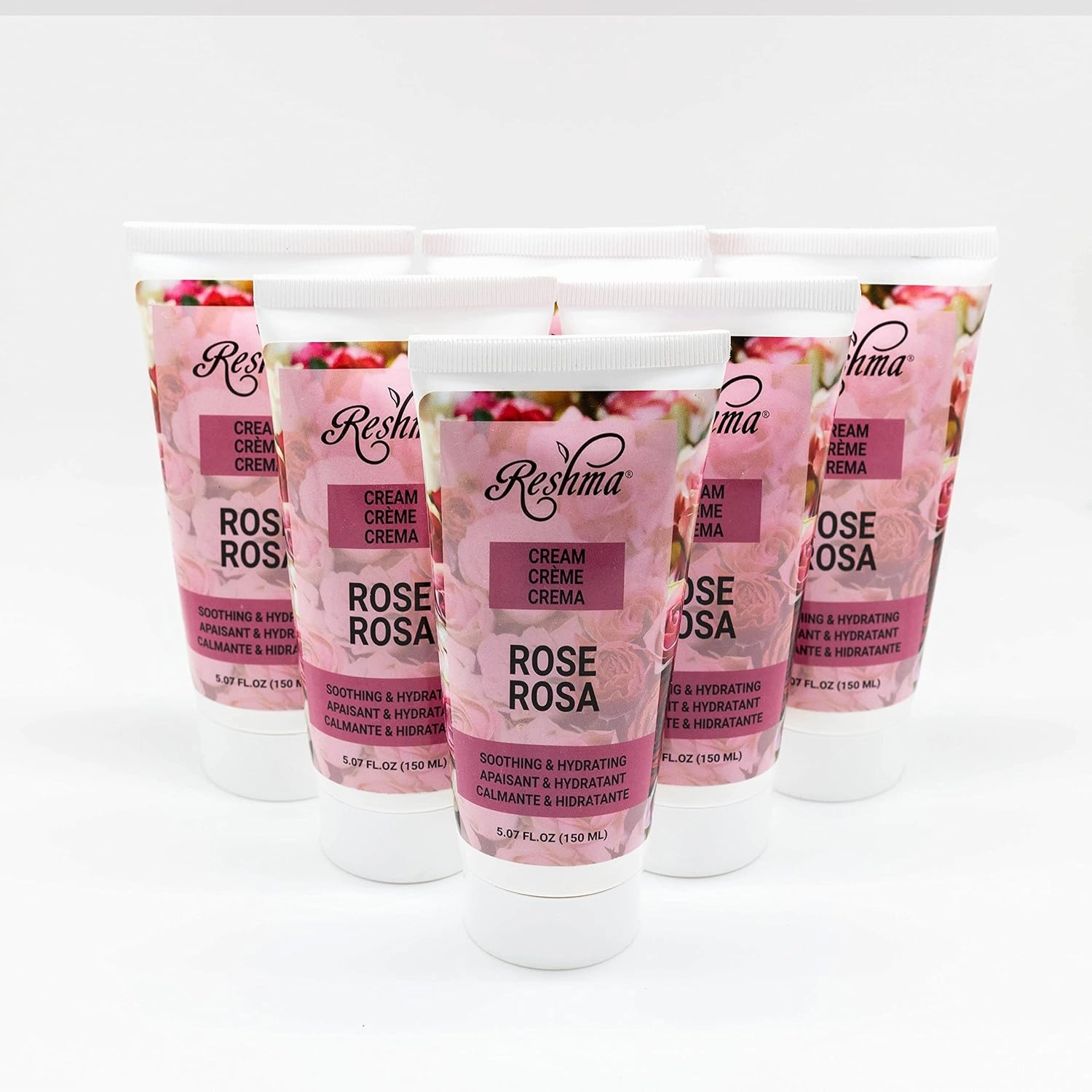 Reshma Beauty Rose Cream | Face & Body Cream for Normal to Dry Skin | Enhances Natural Glow |Infused with Rose Oil, Almond Oil, Olive Oil Body Butter (Pack of 6)