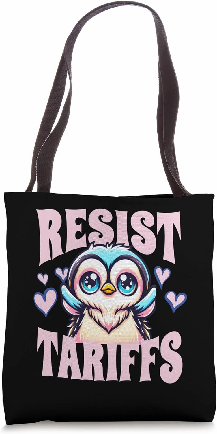 Resist Penguins Protest Against Tariffs, Stand With Penguins Tote Bag