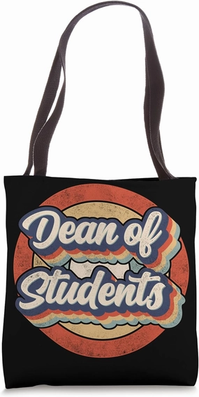 Retro Dean Of Students Bold Statement Tote Bag