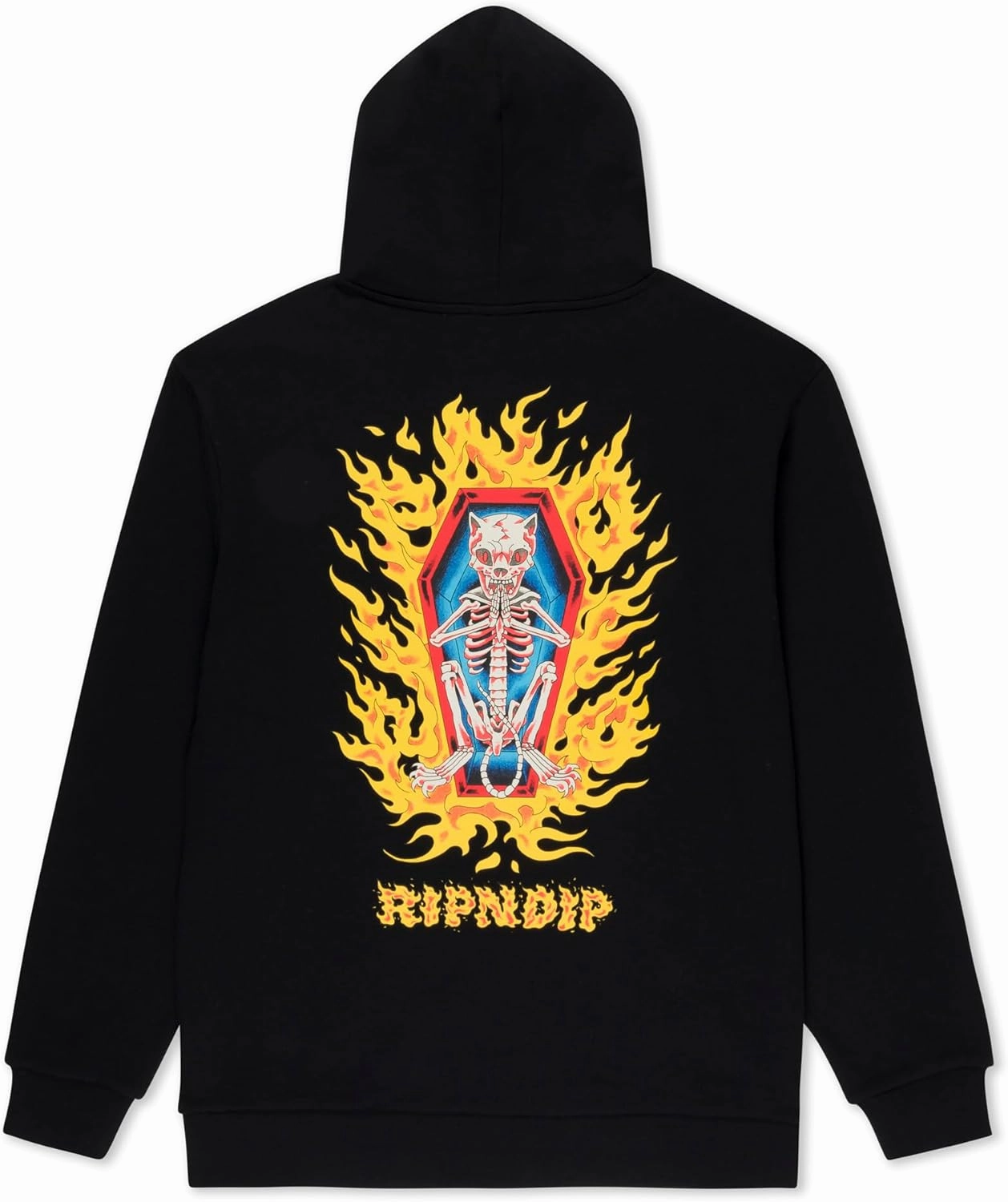 RIPNDIP Black Burn In Heck Hoodie – Bold Graphics with Lord Nerm Attitude