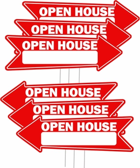 Rogue River Tactical 6 Piece Open House Arrow Yard Sign For Sale By Owner, Realtor, Real Estate