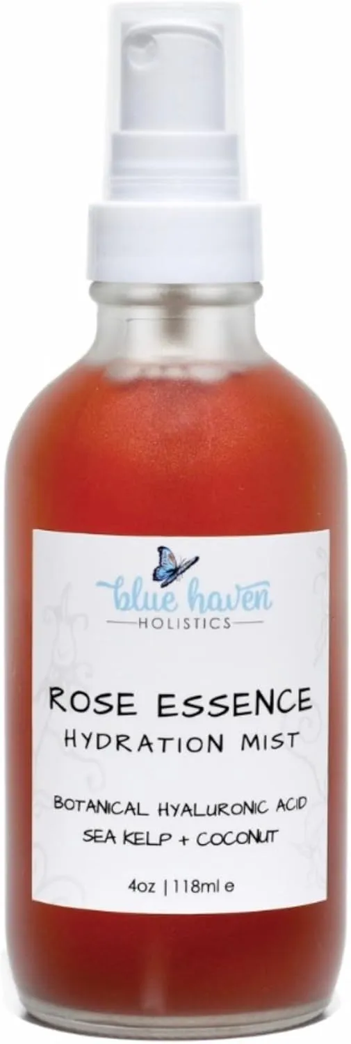 Rose Hibiscus Hyaluronic Acid Hydrating Face Mist with Coconut, Aloe   Chamomile - Face Toner for Dry and Sensitive Skin