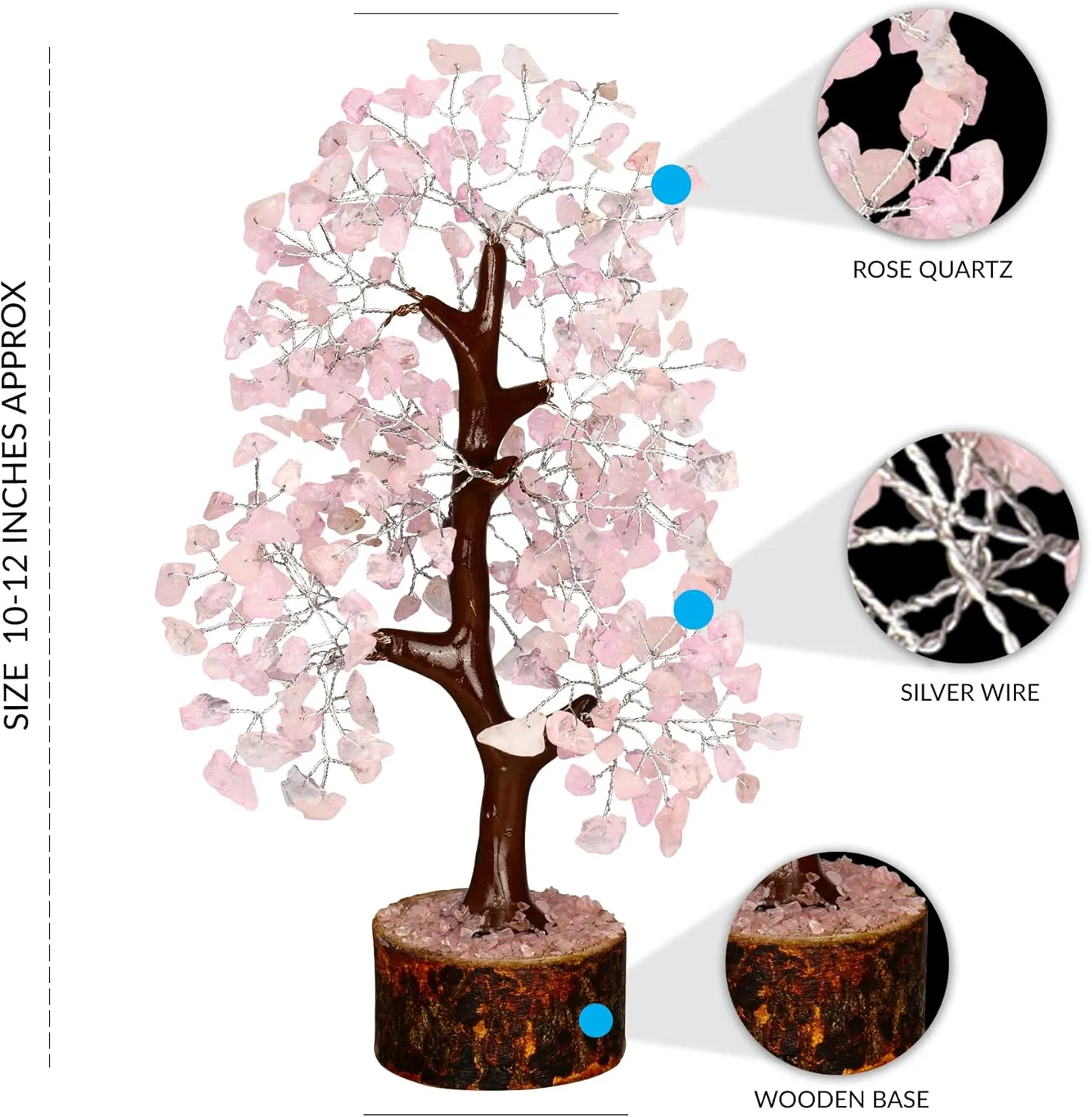 Rose Quartz, Stone Money Tree, Spiritual Gifts, Rose Quartz Tree, Pink Office Decor, Crystal Rose Tree, Feng Shui Decor, Healing Crystals and Gems, Spiritual Room Decor, Hippie Gifts, Gem Tree