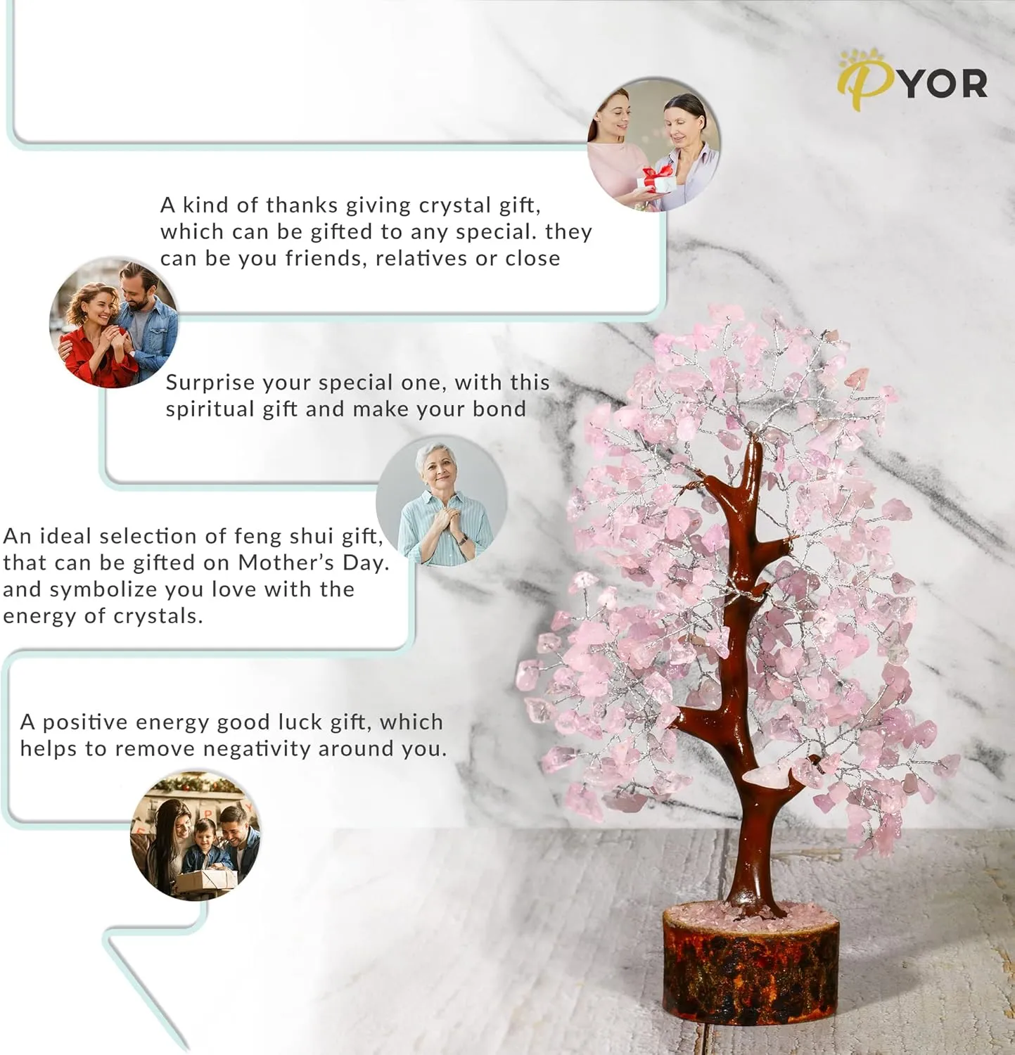 Rose Quartz, Stone Money Tree, Spiritual Gifts, Rose Quartz Tree, Pink Office Decor, Crystal Rose Tree, Feng Shui Decor, Healing Crystals and Gems, Spiritual Room Decor, Hippie Gifts, Gem Tree