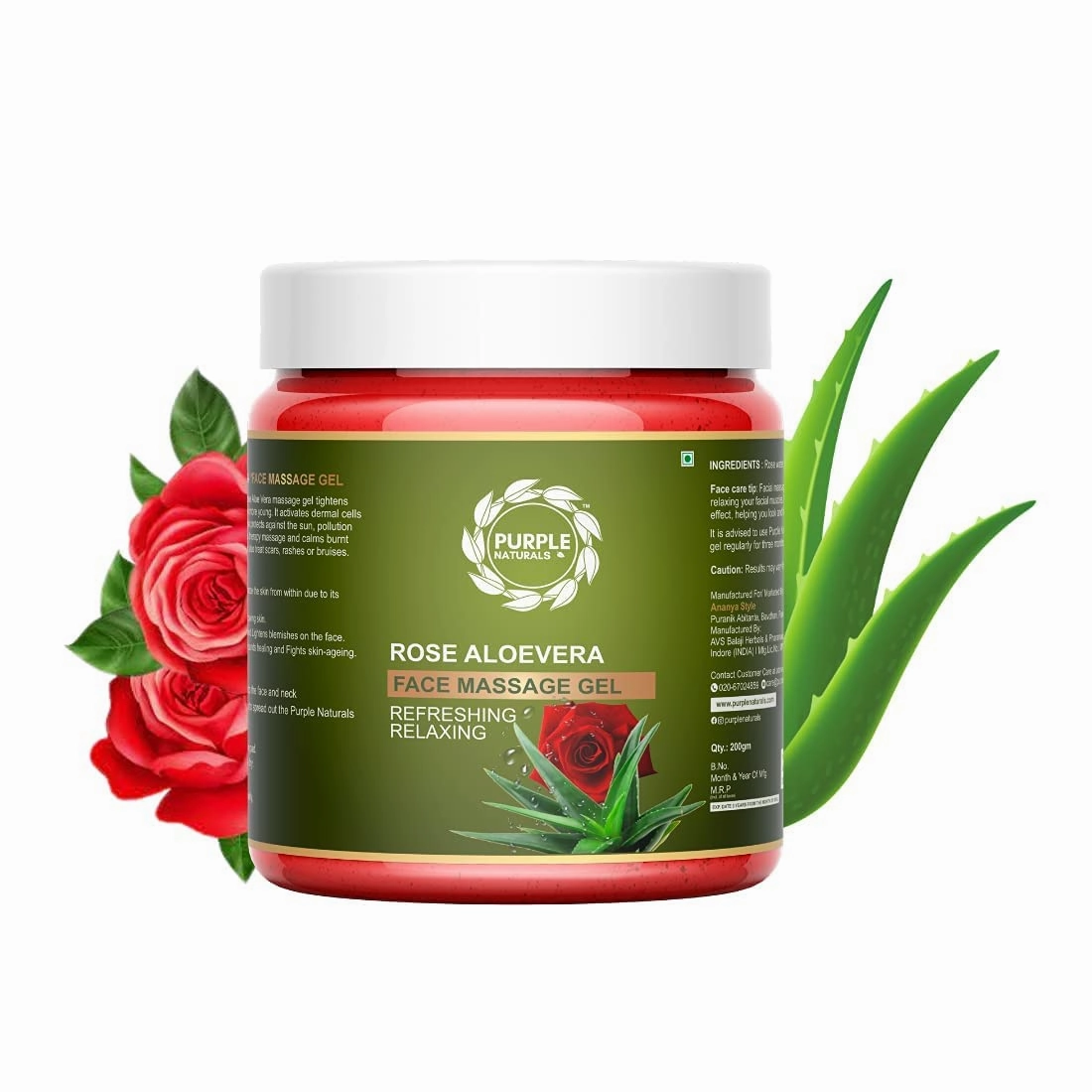 Rose Aloe Vera Face Massage Gel