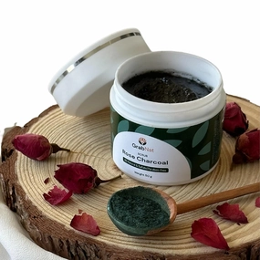 Rose & Charcoal Exfoliating Face Scrub for Men & Women – 1.76 oz All-Natural, Sulfate/Paraben-Free – Gentle Detoxifying Scrub & Face Wash for All Skin Types