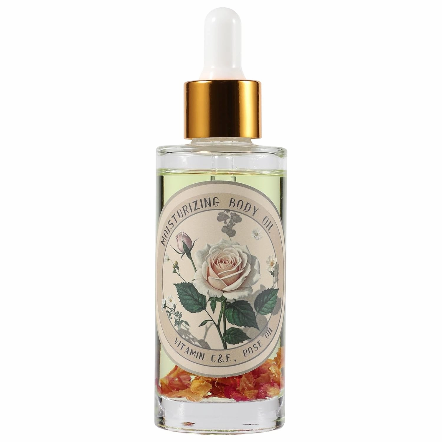 Rose Body Oil - After Shower Body Oil - Non-Greasy Body Serum & Fast Absorbing Skincare - Clean Beauty & Vegan Rose Body Moisturizer for Dry Skin