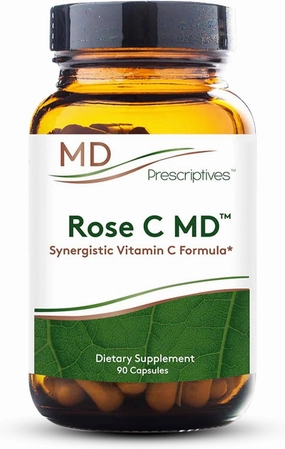 Rose C – Synergistic Vitamin C Dietary Supplement - Rose HIPS, Ascorbic Acid & Zinc – 90 Capsules