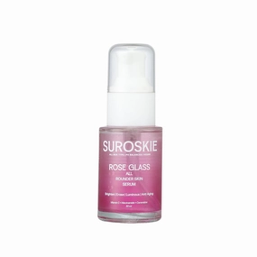 Rose Glass Anti-Aging Face Serum, Vitamin C and Hyaluronic Acid, Brightening and Firming Formula, 30ml