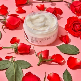 Rose Hips Whipped Body Butter 5oz with Nourishing Shea Butter and Coconut Oil Paraben Free Vegan Made in USA