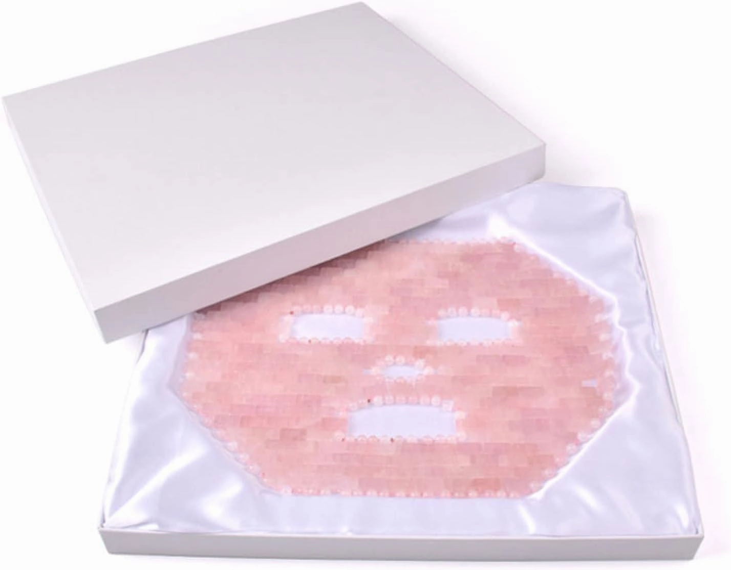 Rose Quartz Jade Eye Mask Face Massage Roller Guasha Board Gouache Scraper Natural Stone Face Mask Facial Massager,3pcs Eye Set No Box